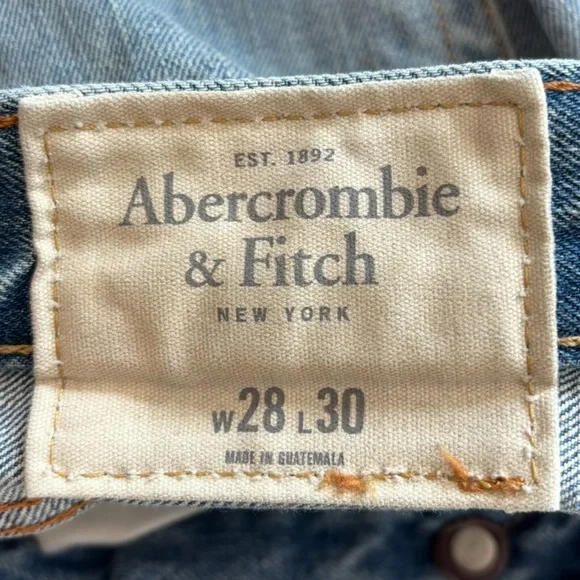 Abercrombie & Fitch Men’s Distressed Skinny Jeans with Patchwork Accents - Picture 2 of 13